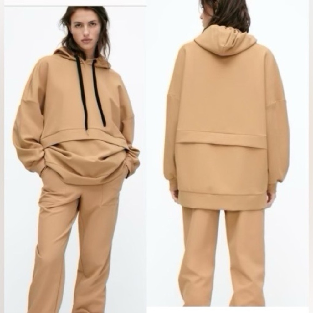 Zara OVERSIZED SWEATSHIRT JACKET Sz. XL Sweatshirt style jacket. Gender neutral